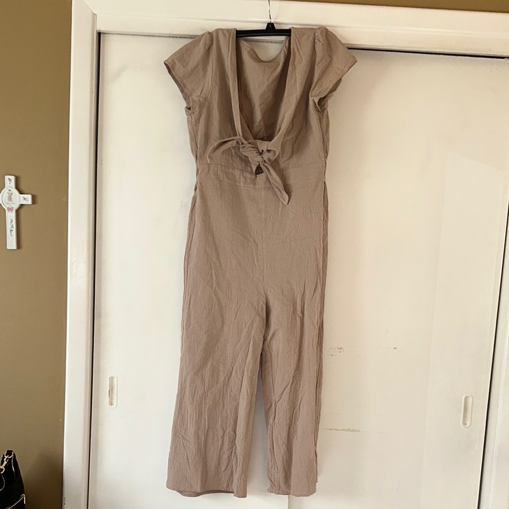 Elegant Tan Jumpsuit
